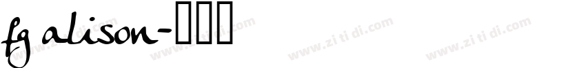 fg alison字体转换
